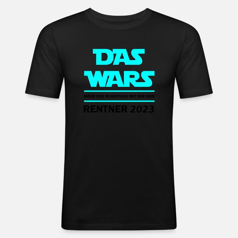 Das Wars Rentner 2023 - Männer Slim Fit T-Shirt - Schwarz