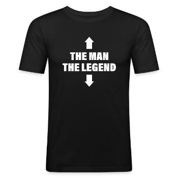 The Man The Legend - Men's Slim Fit T-Shirt - black - Front - Nik (191cm)