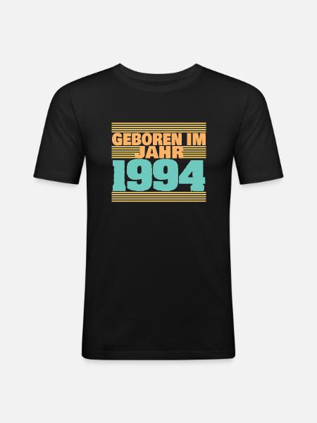 1994 - Männer Slim Fit T-Shirt - Schwarz