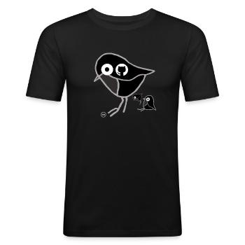 Github Poo - Men's Slim Fit T-Shirt - black - Front - Nik (191cm)