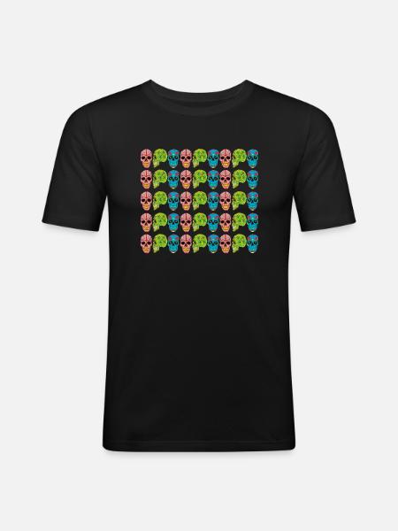 CALAVERITAS - Men's Slim Fit T-Shirt - black