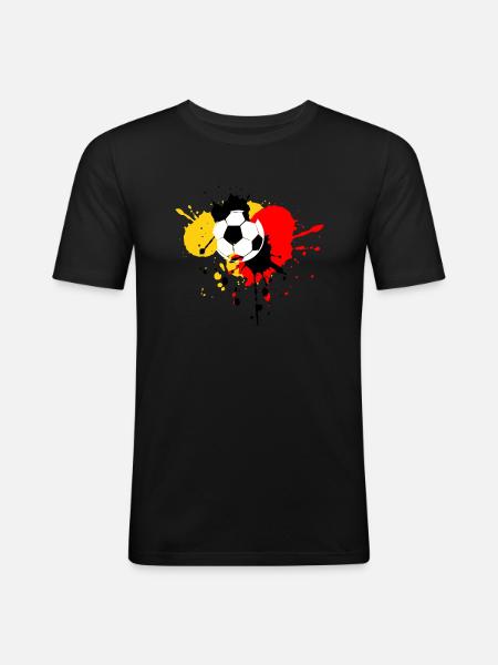 Fußball Soccer - Men's Slim Fit T-Shirt - black