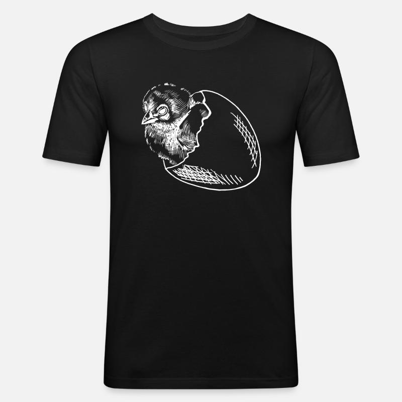 Chicks hatch egg - Men's Slim Fit T-Shirt - black