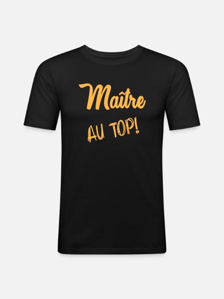 THANK YOU. MASTER. - Men's Slim Fit T-Shirt - black