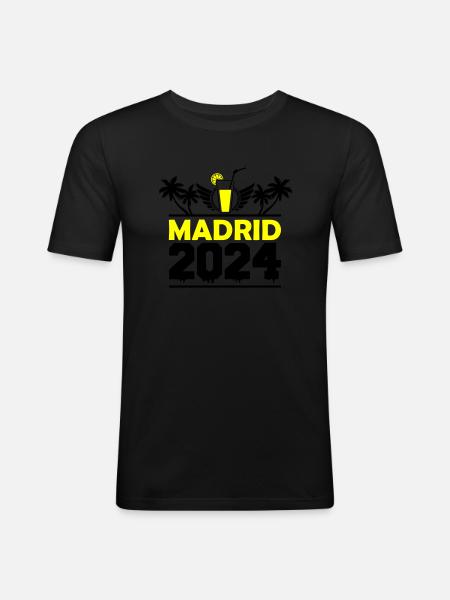 Madrid 2024 - T-shirt près du corps Homme - noir