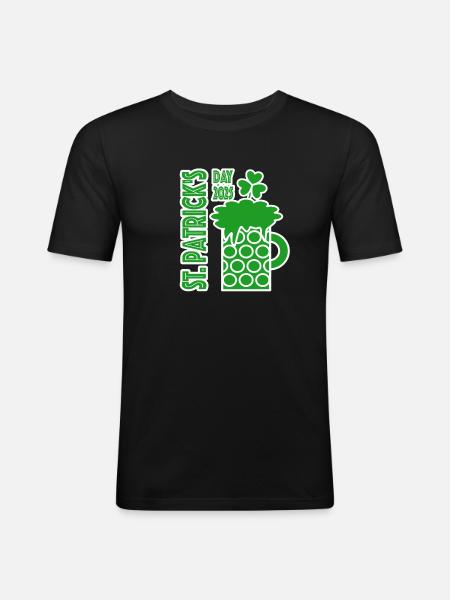 St. Patrick's Day 2025 - Men's Slim Fit T-Shirt - black