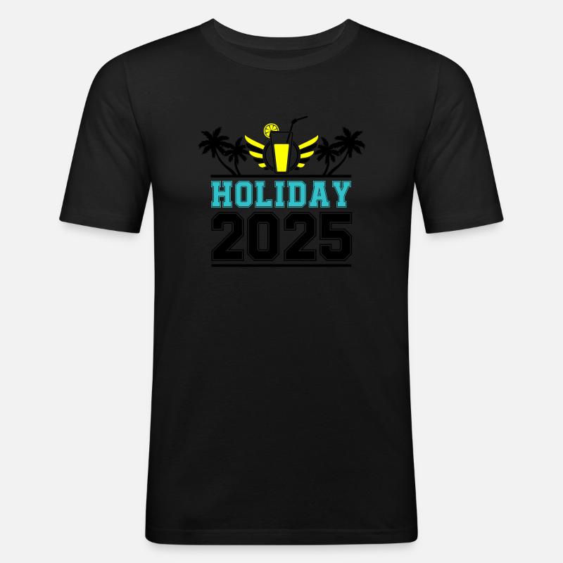 Vacances 2025 - T-shirt près du corps Homme - noir