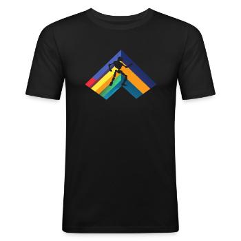 Machine robotique - T-shirt près du corps Homme - noir - Devant - Nik (191cm)