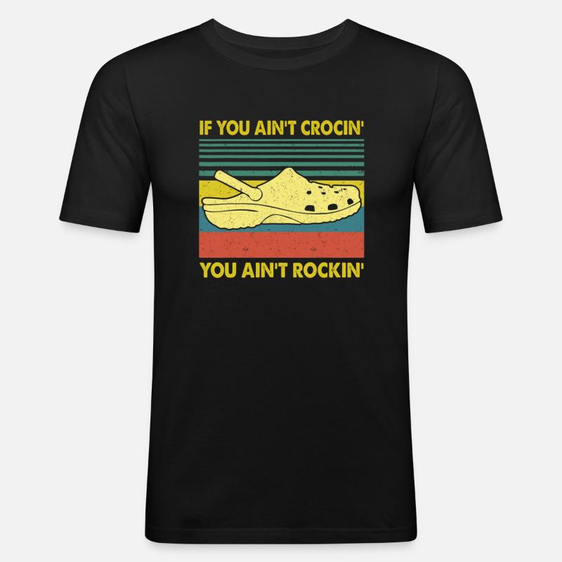 Crocs - Männer Slim Fit T-Shirt - Schwarz
