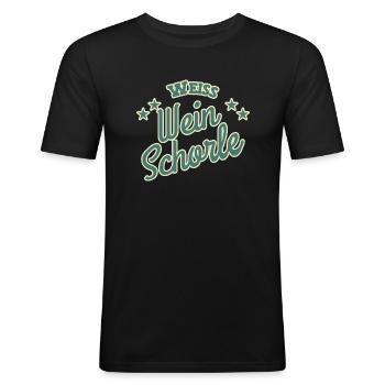White wine spritzer - Men's Slim Fit T-Shirt - black - Front - Nik (191cm)