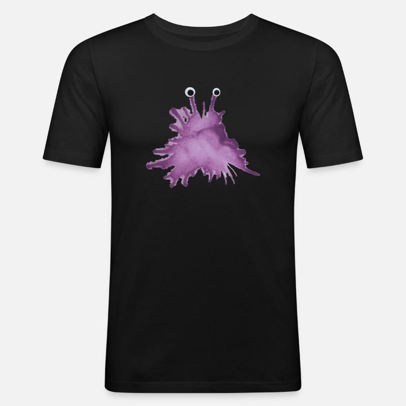 MonstRumms Nr.14 - Männer Slim Fit T-Shirt - Schwarz