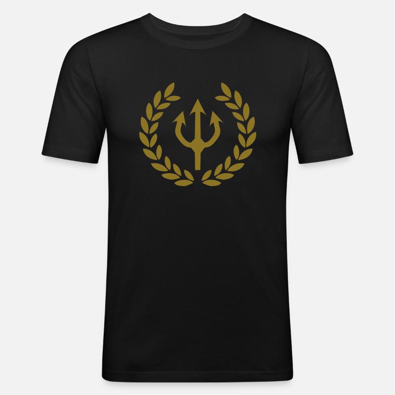 trident devil fork - Men's Slim Fit T-Shirt - black