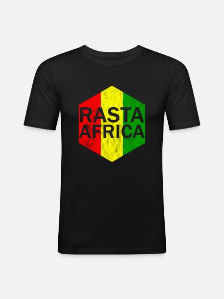 Rasta Afrique - T-shirt près du corps Homme - noir