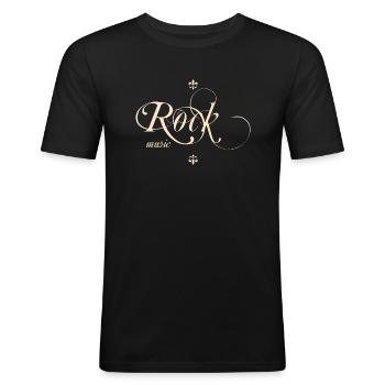 Rock music - Men's Slim Fit T-Shirt - black - Front - Nik (191cm)