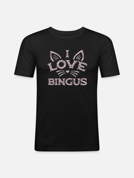 Bingus Cat - Men's Slim Fit T-Shirt - black