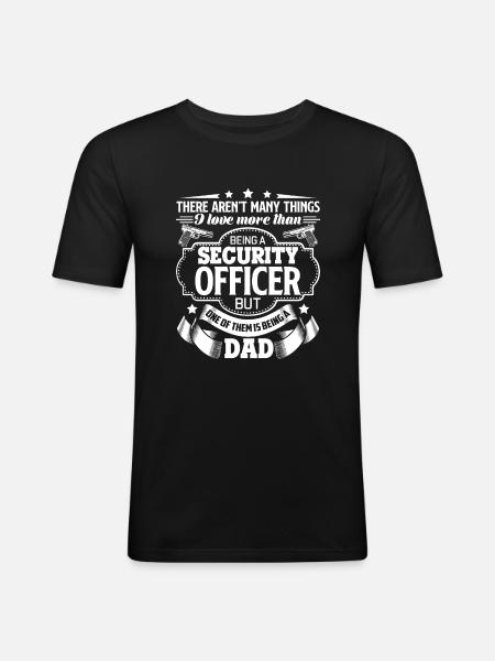 Security Officer Security Officer Dad - Men's Slim Fit T-Shirt - black