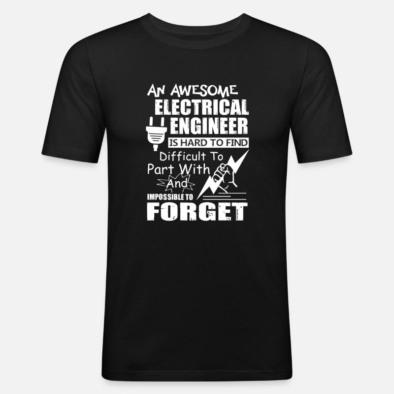 Electrical Engineer Awesome Electrical Engineer - Men's Slim Fit T-Shirt - black