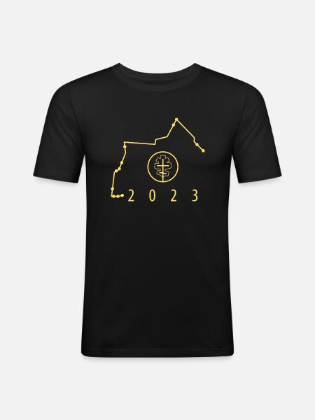 Holy path - Männer Slim Fit T-Shirt - Schwarz