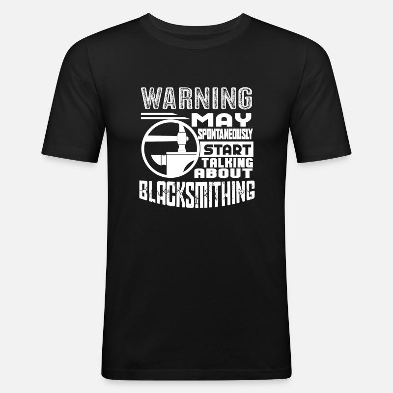 Blacksmith Talking About Blacksmith - Men's Slim Fit T-Shirt - black