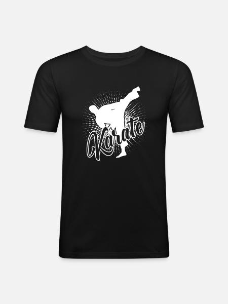 Karate Karate Fighter - Men's Slim Fit T-Shirt - black