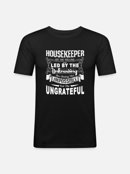 Housekeeper Housekeeper Job - Men's Slim Fit T-Shirt - black
