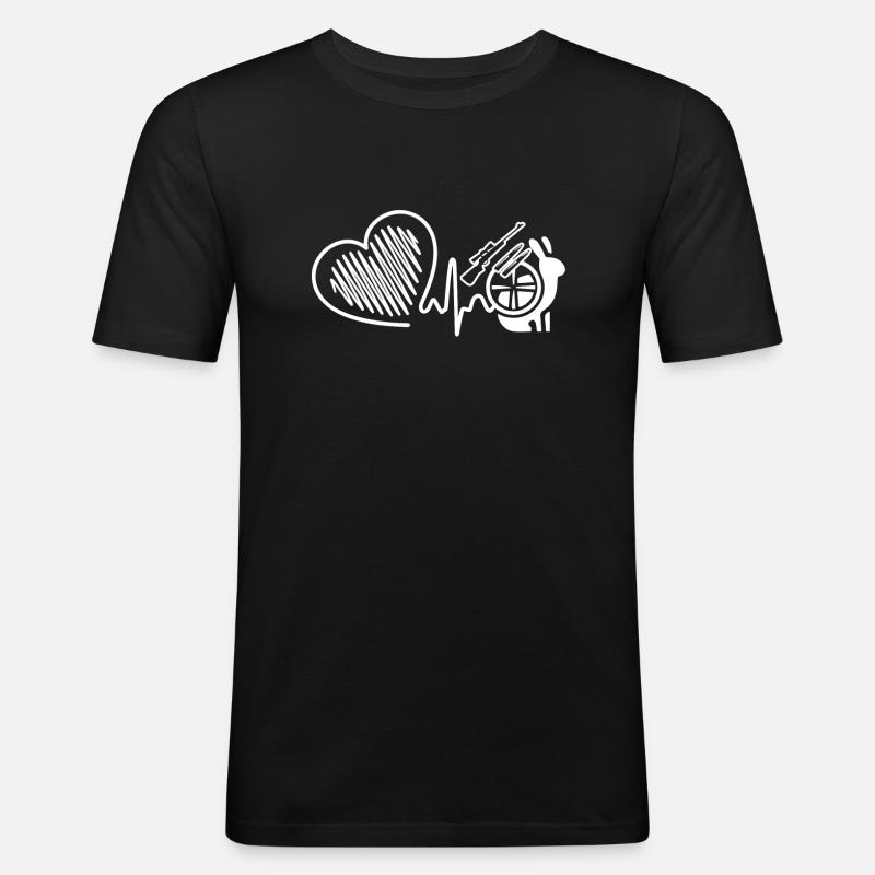 Hunter Hunter Heartbeat - Men's Slim Fit T-Shirt - black