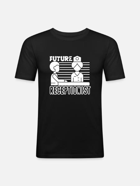 Receptionist Future Receptionist - Men's Slim Fit T-Shirt - black