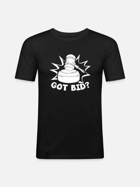 Auctioneer Got Bid - Men's Slim Fit T-Shirt - black