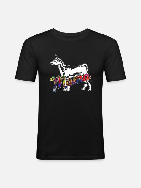 Basenji Basenji Mama - Men's Slim Fit T-Shirt - black