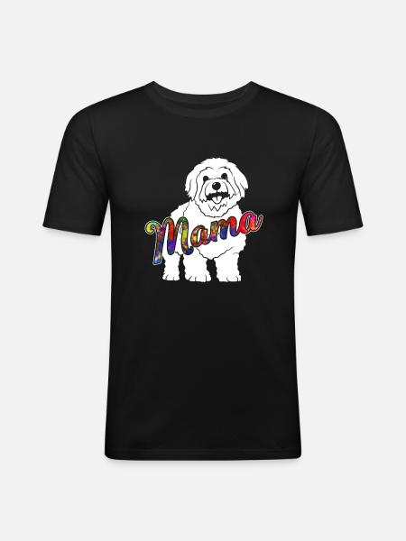 Bichon Frise Bichon Frise Mama - Men's Slim Fit T-Shirt - black