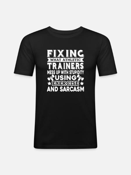 Athletic Trainer Proud Athletic Trainer - Men's Slim Fit T-Shirt - black