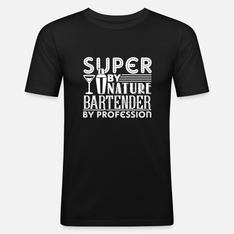 Bartender Bartender By Profession - Men's Slim Fit T-Shirt - black