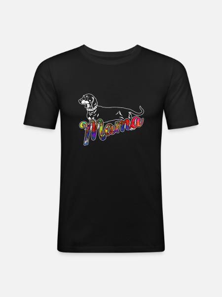Dachshund Dachshund Mama - Men's Slim Fit T-Shirt - black