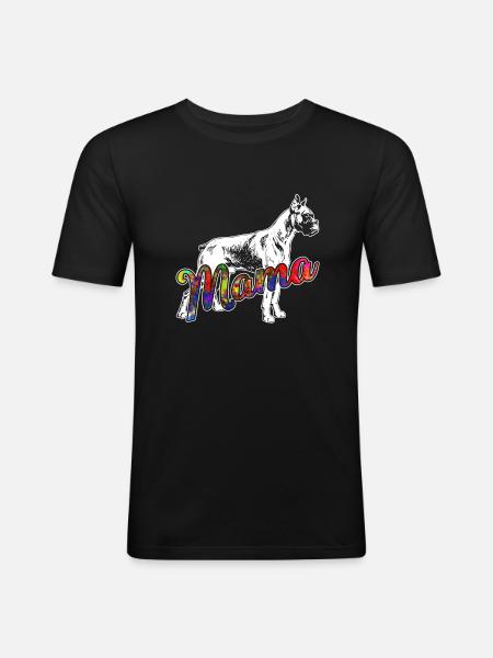 Boxer Boxer Mama - Men's Slim Fit T-Shirt - black