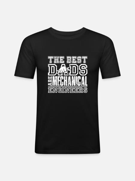 \Best Dads Are Mechanical Engineers - Men's Slim Fit T-Shirt - black