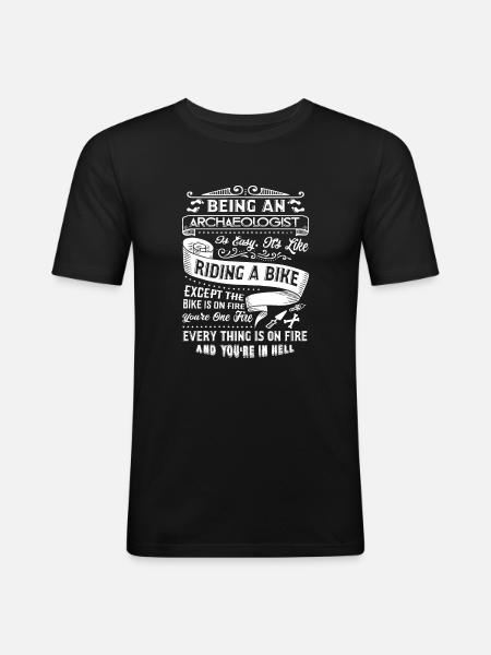 Archaeologist Being An Archaeologist - Men's Slim Fit T-Shirt - black