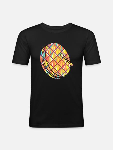 Bodhran Geometric - Men's Slim Fit T-Shirt - black