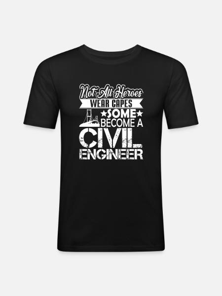 Civil Engineer Civil Engineer Hero - Men's Slim Fit T-Shirt - black