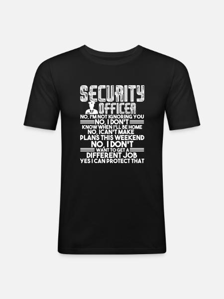 Security Officer Job - Men's Slim Fit T-Shirt - black