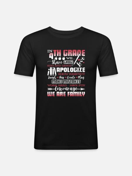 Things About 4th Grade Teacher - Men's Slim Fit T-Shirt - black