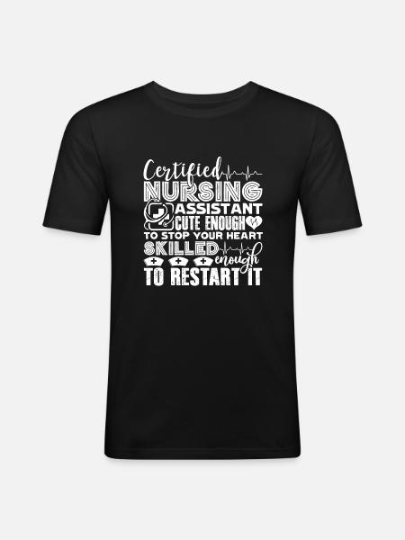 CNA Skilled CNA - Men's Slim Fit T-Shirt - black