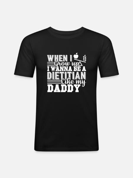 Dietitian Wanna Be A Dietitian - Men's Slim Fit T-Shirt - black