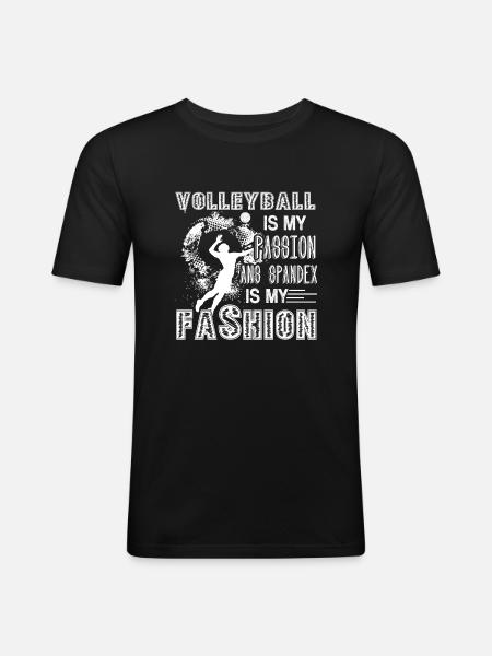 Volleyball Is My Passion - Men's Slim Fit T-Shirt - black