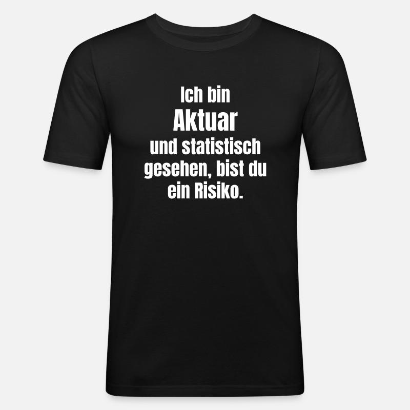 Aktuar - Männer Slim Fit T-Shirt - Schwarz
