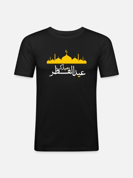 Islam Eid Mubarak - Men's Slim Fit T-Shirt - black