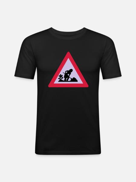 baustelle - Men's Slim Fit T-Shirt - black