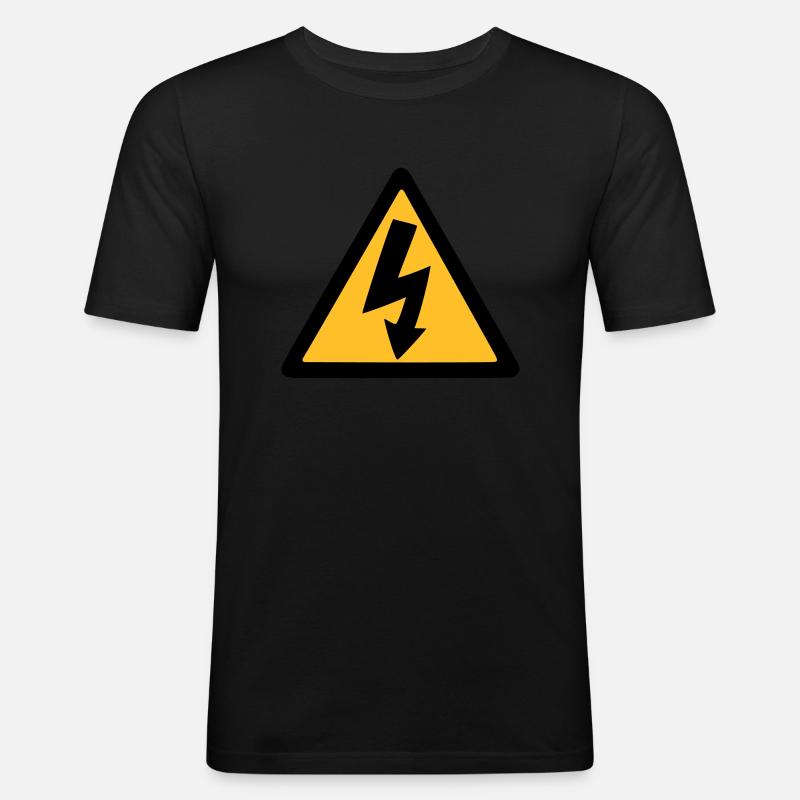 lightning thunder - Men's Slim Fit T-Shirt - black