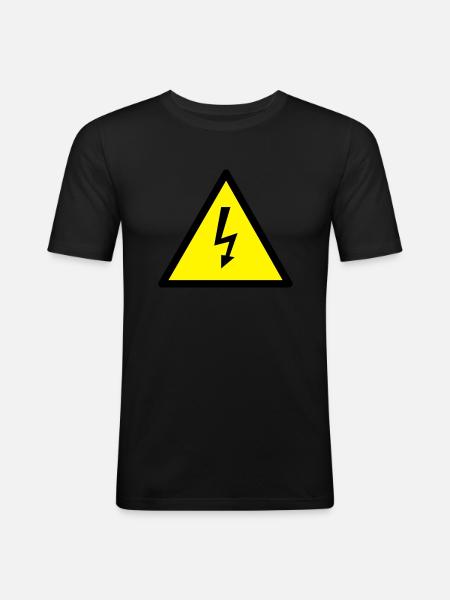 strom - Männer Slim Fit T-Shirt - Schwarz