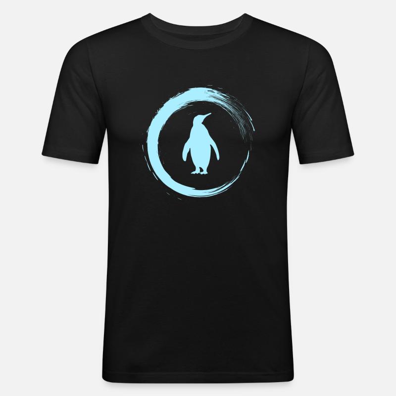 Pinguin - Männer Slim Fit T-Shirt - Schwarz