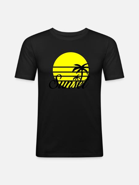 Sunset - Men's Slim Fit T-Shirt - black